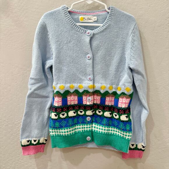 Mini Boden Farm Fair Isle Cardigan Sweater - Picture 1 of 9